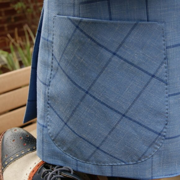 Blue Windowpane Suit - Picture 7 of 13